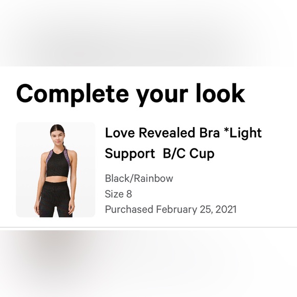 Lululemon Love Revealed Bra Black / Rainbow - Picture 5 of 9